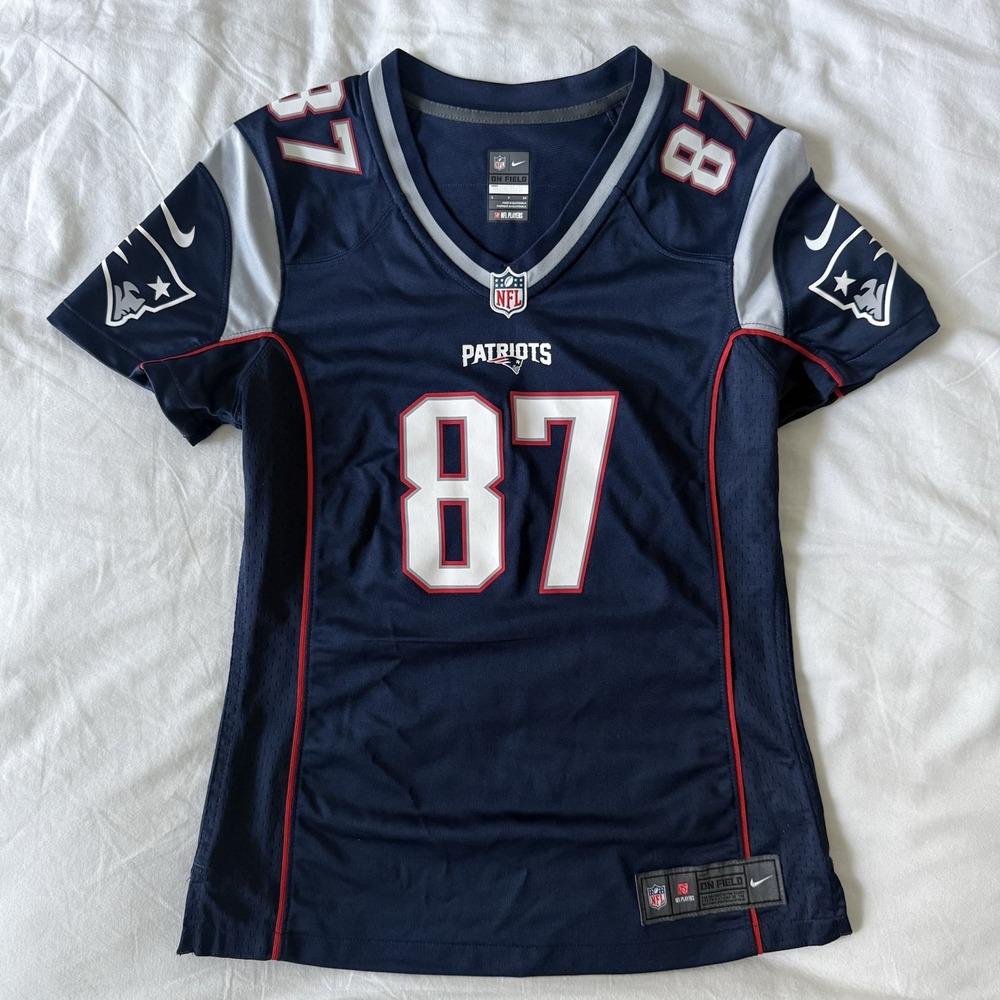 Rob Gronkowski #87 New England Patriots Nike Onfield Football Jersey Womens S